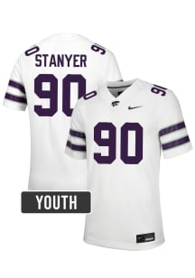 Brad Stanyer K-State Wildcats Youth White Nike NIL Name And Number Football Jersey