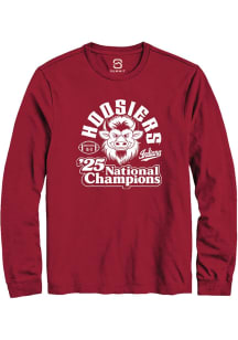 Summit Sportswear Indiana Hoosiers Crimson Vintage 2025 National Champions Long Sleeve T Shirt