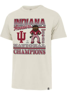 Indiana Hoosiers Mens Ivory 2025 CFP National Champions Franklin Big and Tall T-Shirt