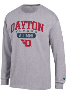 Champion Dayton Flyers Grey Pill Alumni Jersey Long Sleeve T Shirt