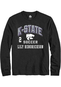 Lily Hendrickson K-State Wildcats Black NIL Arch Logo Long Sleeve Player T Shirt