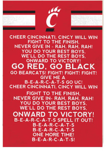 KH Sports Fan Cincinnati Bearcats Fight Song Sign - Red