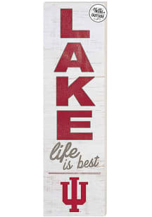 KH Sports Fan Indiana Hoosiers Lake Life Sign - Crimson