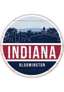 KH Sports Fan Indiana Hoosiers Uscape Circle Sign Sign - Navy Blue