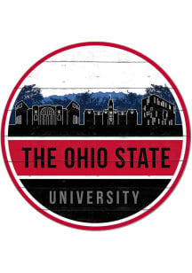 KH Sports Fan Ohio State Buckeyes Uscape Circle Sign Sign - Red