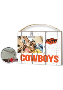 Oklahoma State Cowboys Weathered Clip Picture Frame - Red