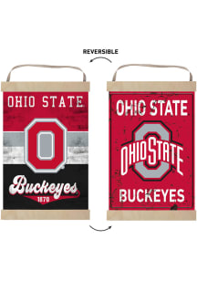 KH Sports Fan Ohio State Buckeyes Reversible Banner Sign - Red