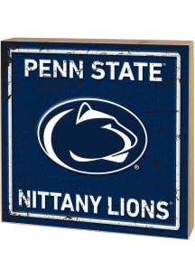 KH Sports Fan Penn State Nittany Lions Rusted Block Sign - Blue