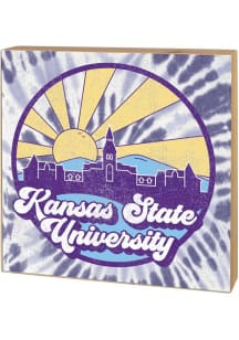 KH Sports Fan K-State Wildcats Skyline Block Sign - Purple