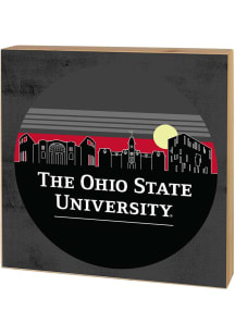 KH Sports Fan Ohio State Buckeyes Skyline Block Sign - Black