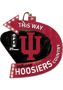KH Sports Fan Indiana Hoosiers Arrow Sign - Crimson