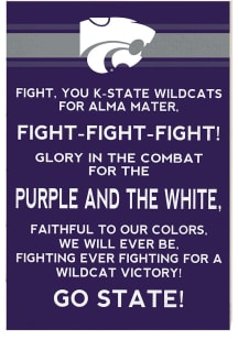 KH Sports Fan K-State Wildcats Fight Song Sign - Purple