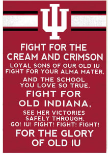 KH Sports Fan Indiana Hoosiers Fight Song Sign - Crimson