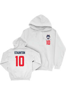 Maeve Staunton Campus Ink UConn Huskies Youth NIL Logo Long Sleeve Player Hoodie White