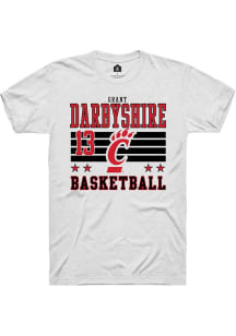Grant Darbyshire Cincinnati Bearcats White NIL Striped Short Sleeve Player T Shirt