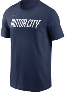 Nike Detroit Tigers Navy Blue Fanwear City Connect 1.0 Large Logo Short Sleeve T Shirt