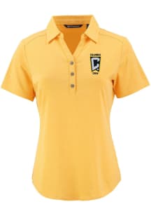 Cutter and Buck Columbus Crew Womens Yellow Forge Eco Polo Short Sleeve Polo Shirt