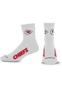 Kansas City Chiefs Team Blanc Mens Quarter Socks