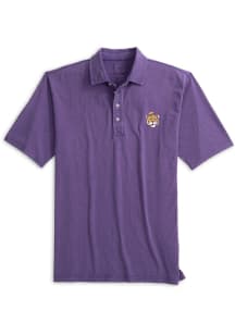 Johnnie O LSU Tigers Mens Purple Coastal Vault Sailor Tiger Short Sleeve Fashion Polo