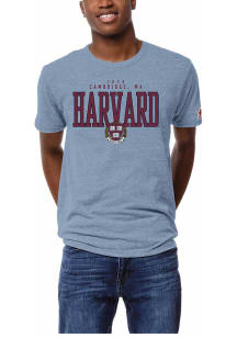 League Harvard Crimson Light Blue 1636 CAMBRIDGE Short Sleeve Fashion T Shirt