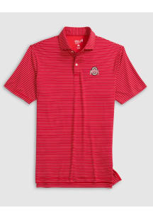Johnnie O Ohio State Buckeyes Mens Red Beau Short Sleeve Fashion Polo