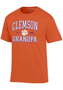 Champion Clemson Tigers Orange Est. Date Grandpa Jersey Short Sleeve T Shirt