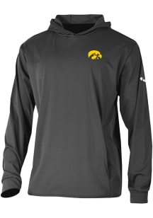 Columbia Iowa Hawkeyes Mens Black Heat Seal Long Drive Long Sleeve Hoodie