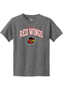 Summit Sportswear Rochester Red Wings Youth Graphite Arch Mascot Short Sleeve T-Shirt