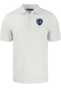 Cutter and Buck Sporting Kansas City White Pike Symmetry Big and Tall Polo