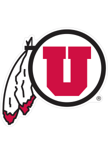 Utah Utes 8 Inch Auto Decal - Red