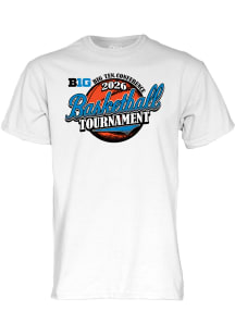 Blue 84 Big Ten White 2026 Big Ten Basketball Tournament Short Sleeve T Shirt