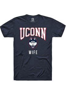 Summit Sportswear UConn Huskies Navy Blue Wife Short Sleeve T Shirt