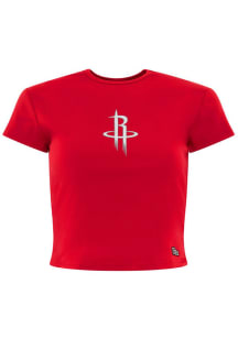 Hype and Vice Houston Rockets Womens Red Baby Short Sleeve T-Shirt