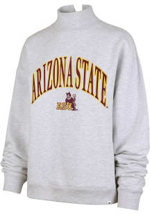 47 Arizona State Sun Devils Womens Ash Vantage Mock Crew Sweatshirt