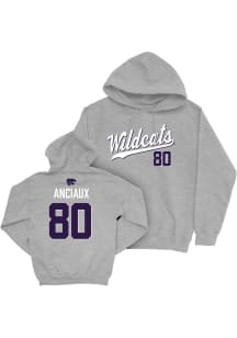 Will Anciaux K-State Wildcats Mens Grey NIL Script Player Hood