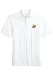Johnnie O Rowan University Mens White Coastal Wash Flying Owl Short Sleeve Fashion Polo