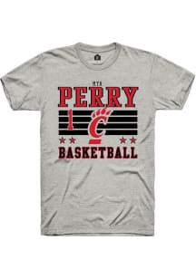 Mya Perry Cincinnati Bearcats Ash NIL Striped Short Sleeve Player T Shirt