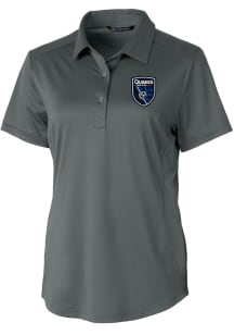 Cutter and Buck San Jose Earthquakes Womens Graphite Prospect Short Sleeve Polo Shirt