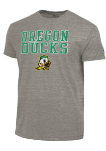 Champion Oregon Ducks Dark Grey Stacked Tri-Blend Short Sleeve Fashion T Shirt