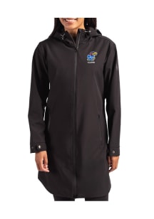 Cutter and Buck Kansas Jayhawks Womens Black Alumni Camano Light Weight Jacket