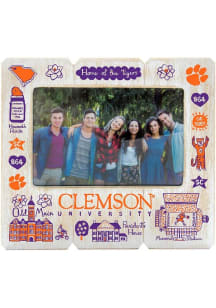 Clemson Tigers Julia Gash Picture Frame - Brown