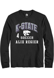Alix Regier K-State Wildcats Black NIL Arch Logo Long Sleeve Player T Shirt
