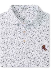 Peter Millar Arizona State Sun Devils Mens Charcoal Kick Off Short Sleeve Fashion Polo