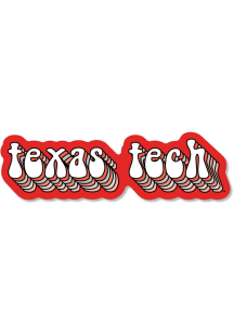 Texas Tech Red Raiders 2" Bubble Text Dizzler Stickers - Red