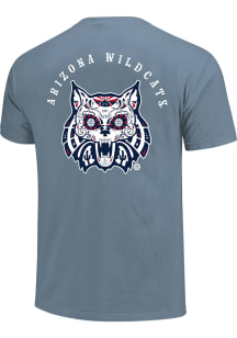 Arizona Wildcats Light Blue Sugar Skull Short Sleeve T Shirt