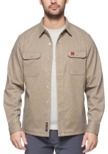 Nebraska Cornhuskers Mens Oatmeal Hamlin Stretch Twill Light Weight Jacket