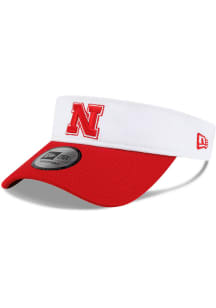 New Era Nebraska Cornhuskers Mens White Pivot Knit Adjustable Visor