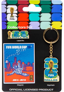 FIFA Dallas 2026 World Cup 3pk City Set Keychain - Gold