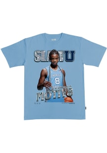 Caleb Wilson North Carolina Tar Heels Light Blue Cover Tee Basketball NIL Graphic Short Sleeve Pla..