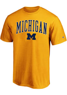 Michigan Wolverines Mens Yellow Arched Logo Big and Tall T-Shirt
